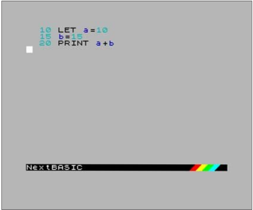 Fig. 2 – Editing a program