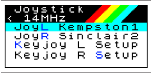 Fig. 25 – NMI Joystick Settings