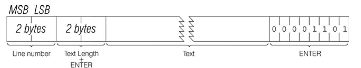 Program line data structure