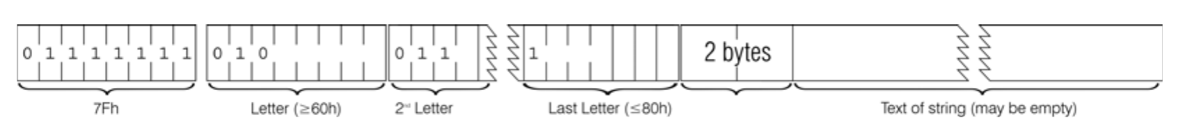 Data structure of a string whose name is longer than one letter