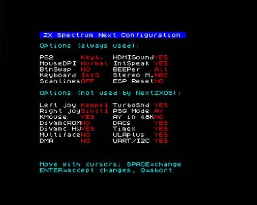 Fig. 53 – Configuration Options Screen